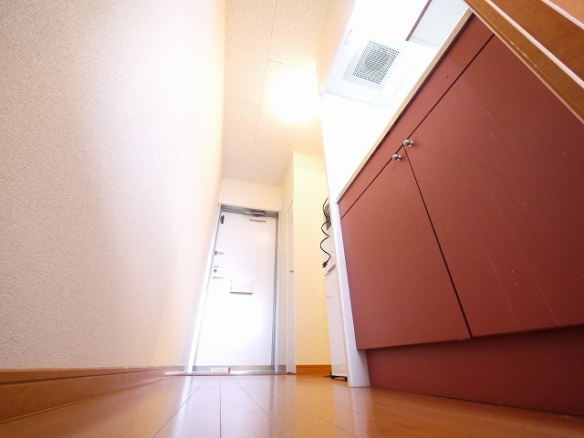 レオパレスＫＡＺＵの玄関|収納もある玄関です