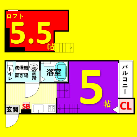 グランシエロ名古屋黄金　名古屋市賃貸　仲介手数料無料の間取り