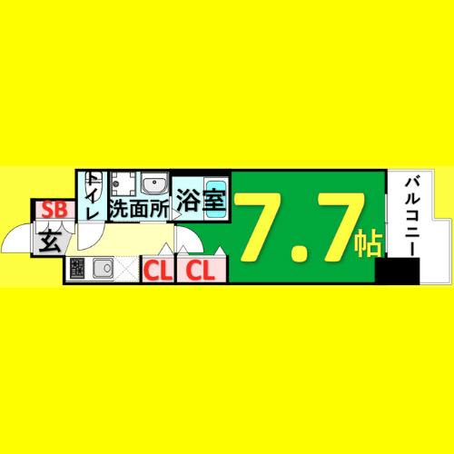 エステムコート名古屋ライブゲート　名古屋市賃貸　仲介手数料無料の間取り