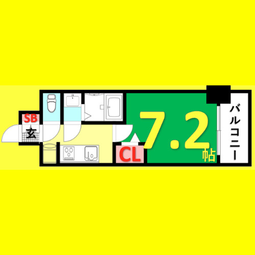 アドバンス名古屋モクシー　名古屋市賃貸　仲介手数料無料の間取り