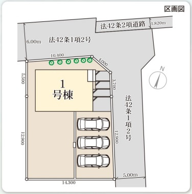 ひたちなか船窪　第3の区画図|区画図です。