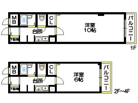 エミネンスの間取り|3階です