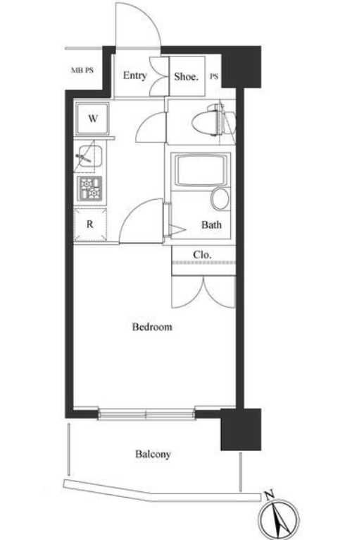 ヴェルト三軒茶屋　分譲賃貸　家具家電付きに変更可　ペット相談の間取り