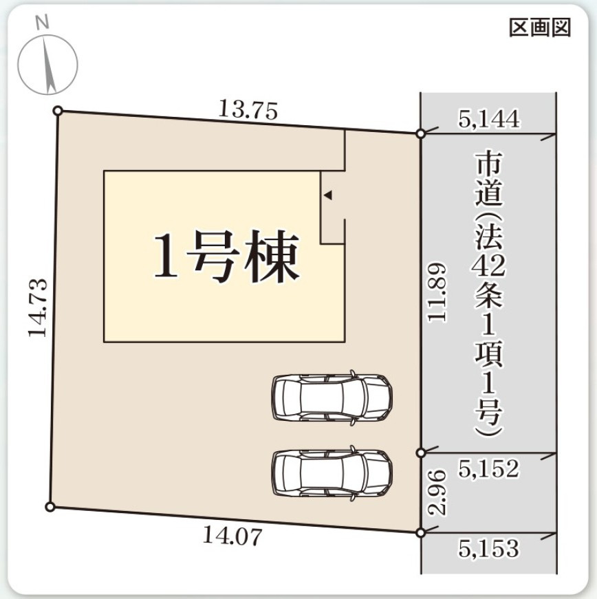 リーブルガーデン高松市香川町川東上第二の区画図|間取り図