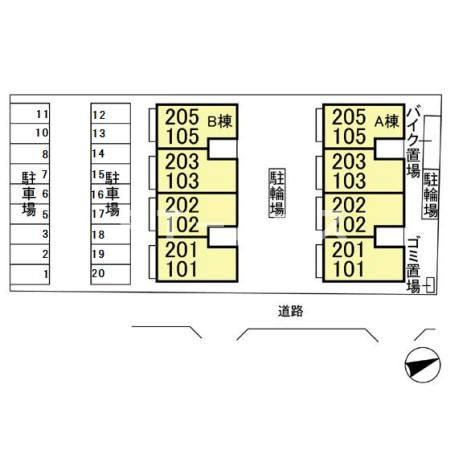 グレイス鷺沼台Bの区画図