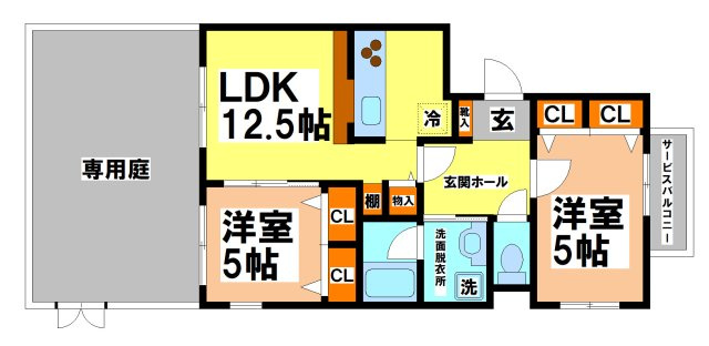 小金井市緑町４丁目の賃貸マンションの間取り