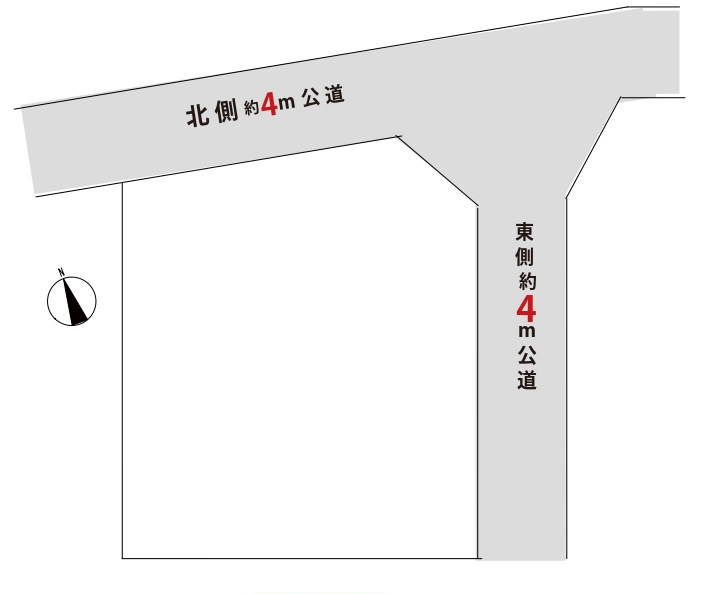 敷地面積23坪　売地　川越市的場