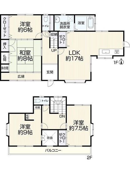 【間取り】 | 糸島市波多江駅南２丁目　戸建て