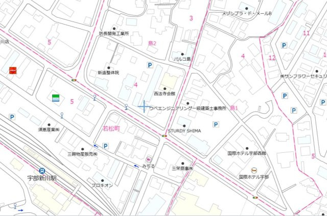 レジデンス島A棟の地図