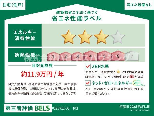 ウィブリーハイツの省エネ性能ラベル