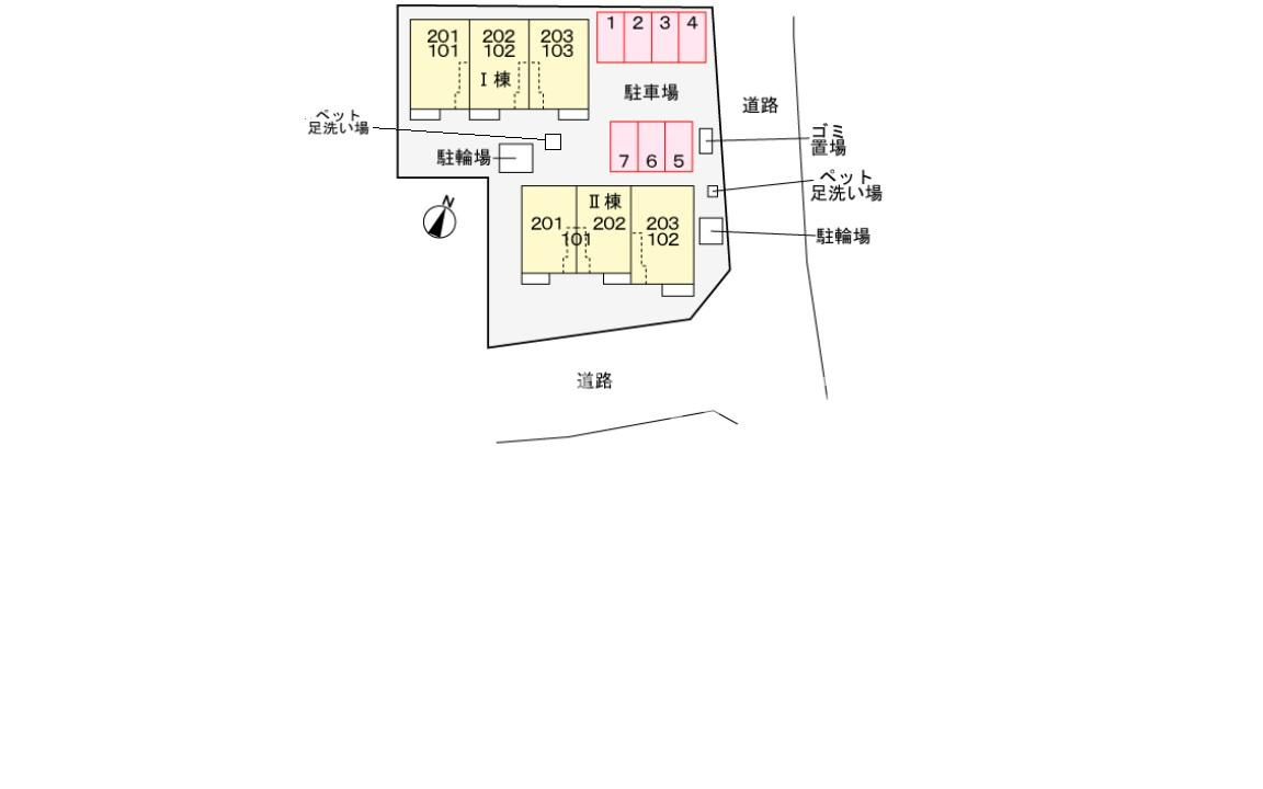 ウィブリーハイツの区画図