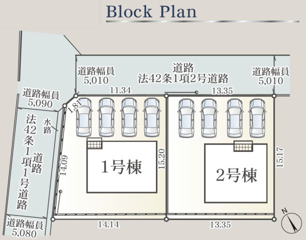 高松市前田西町の新築一戸建の区画図