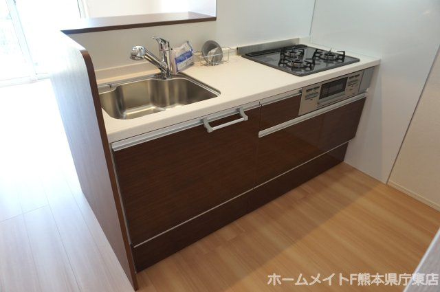 熊本市東区健軍本町のアパートのキッチン