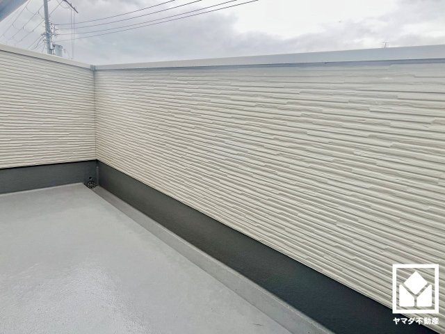 宇治市広野町寺山　1期2号地のバルコニー