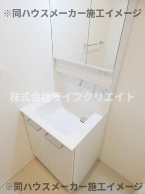 【洗面所】 | リブリ・西八王子Ⅱ | ※同施工会社既存物件の写真です。（同シリーズのイメージ写真）