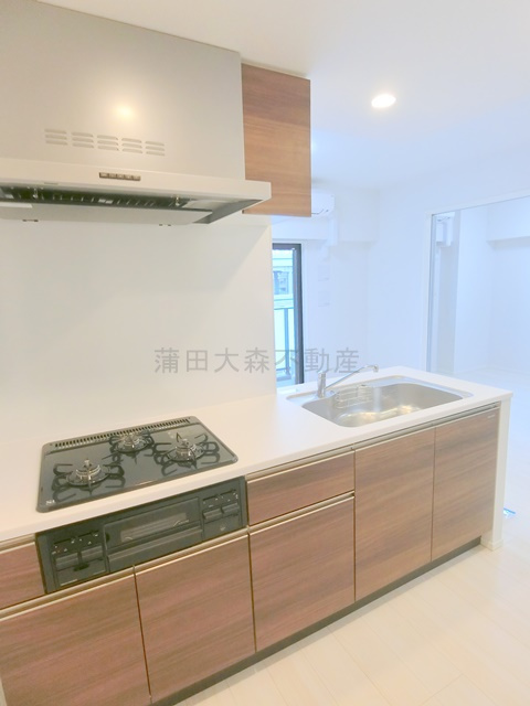 Garden Xavis(ガーデンザヴィス南蒲田のキッチン|3口ガスグリル付カウンターキッチン　パントリー付きがうれしいキッチン！