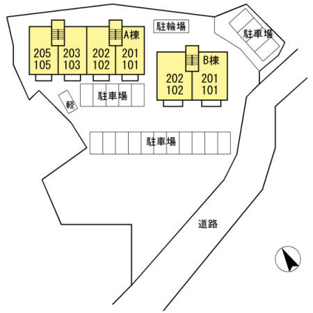 フォルビート B棟の区画図