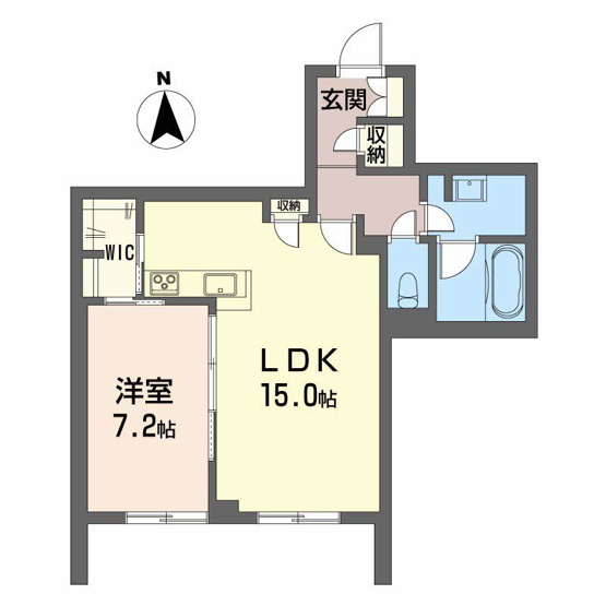 【間取り】 | べレオ　ラ・カシータ | 1LDK+ウォークインクローゼット　ハイグレード仕様ホテルライク