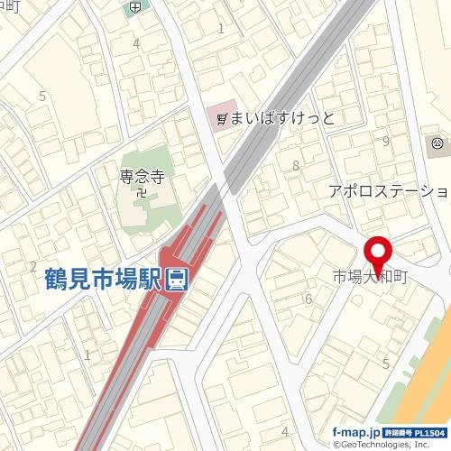 ナイスアーバンスピリッツ鶴見市場Ⅱ芦澤ビルの地図