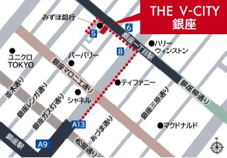 THE V-CITY銀座　4Fの地図