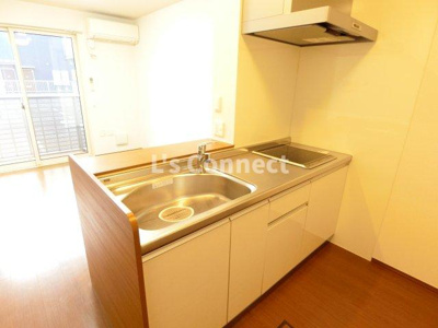 【キッチン】 | エクセルシオール吉岡南Ａ | ２口ＩＨヒーターのシステムキッチン。