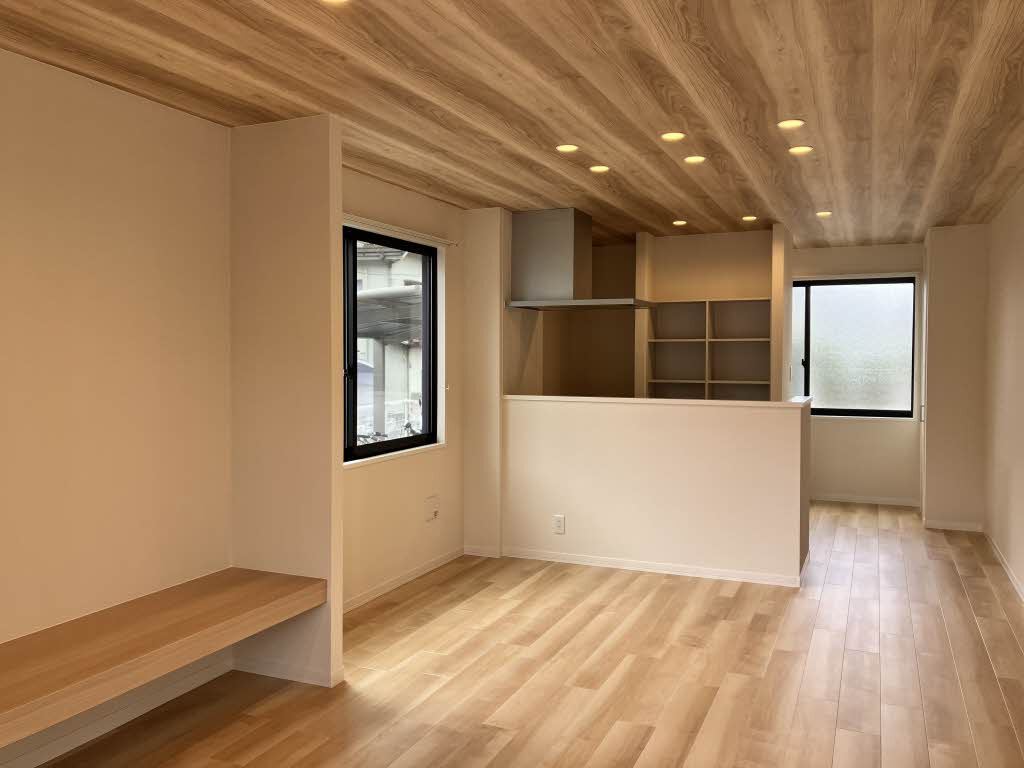 大毛寺ハイツＢ棟のキッチン