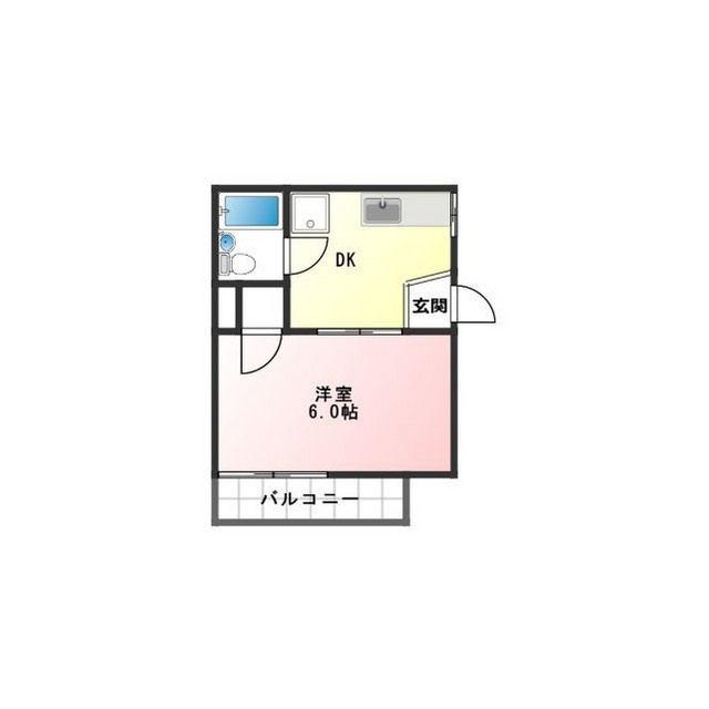 岐阜市細畑華南のアパートの間取り