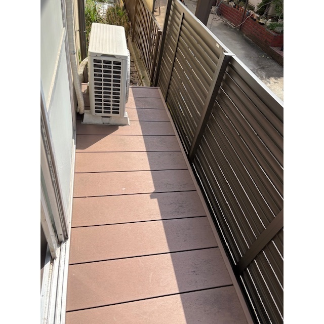 岐阜市細畑華南のアパートのバルコニー