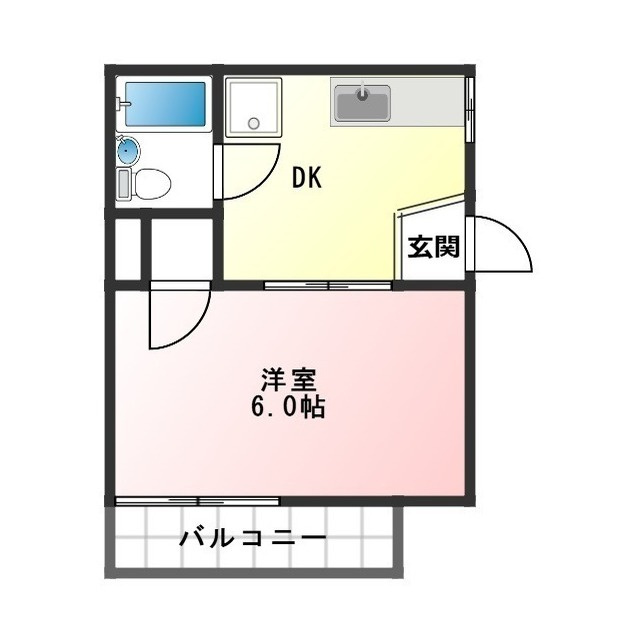 岐阜市細畑華南のアパートの間取り