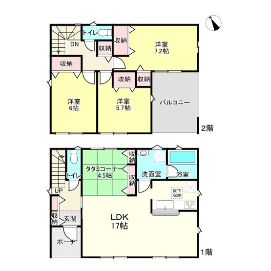 【間取り】 | 姫路市野里堀留町第1/全3棟