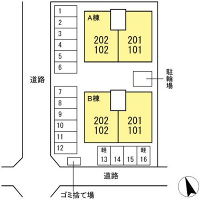 【区画図】 | ハウジング島田 B棟