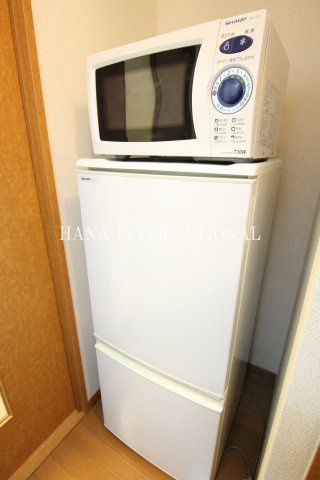 レオパレスレストの設備|冷蔵庫・電子レンジ（参考写真）