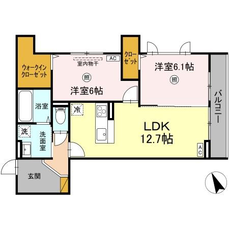 D's LIEN (ディ-ズリアン)Aの間取り