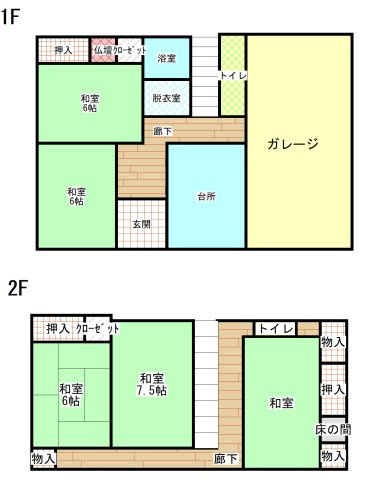 原岡２階建ての間取り