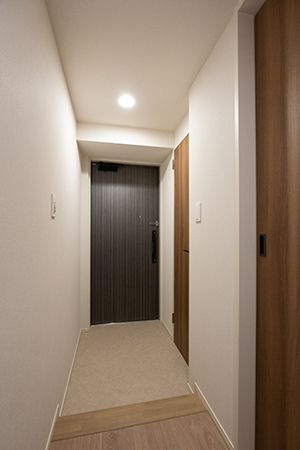 アビティグランデ砧　（Ｃ棟）の玄関|■モニタ付インターホン付き玄関■シューズラック■ダウンライト