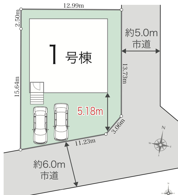 【仲介手数料無料】所沢市下富第１期全１棟　所沢市の新築住宅なら西武ハウジングの区画図