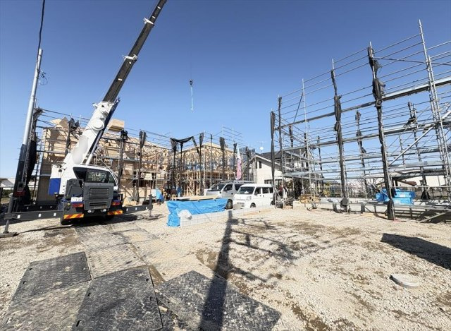 【外観】 | 富士見市下南畑　新築一戸建住宅　全3棟　(志木本店) | 販売現地／2026年3月5日撮影　
住宅性能表示取得物件。