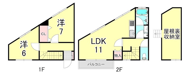 テラスハウスWAKOの間取り