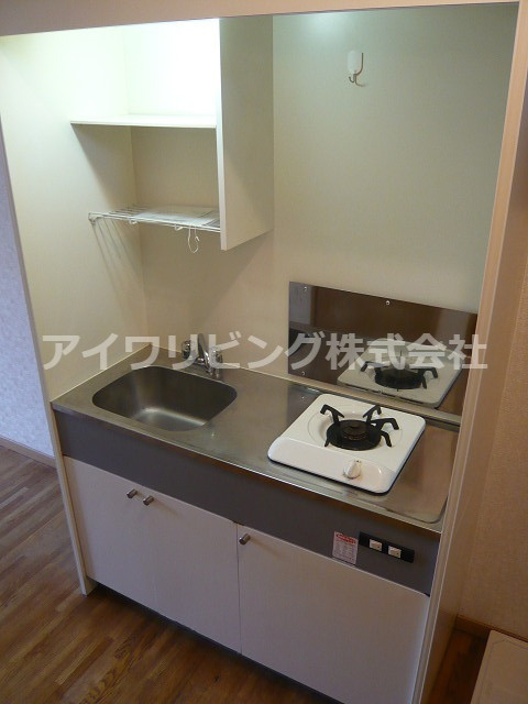 グリーンヒルズKのキッチン|ガスコンロ１口付き【グリーンヒルズK】