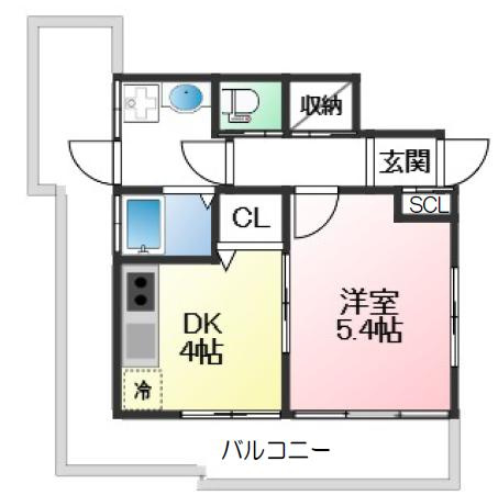 ビーコート下三条の間取り
