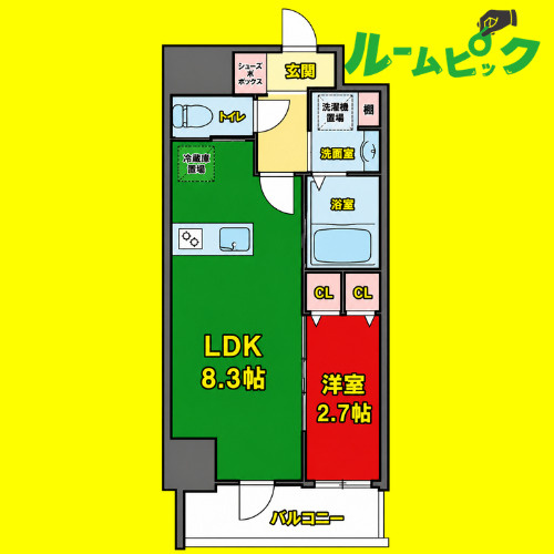 ルネフラッツ庄内通駅前　名古屋市賃貸　仲介手数料無料の間取り