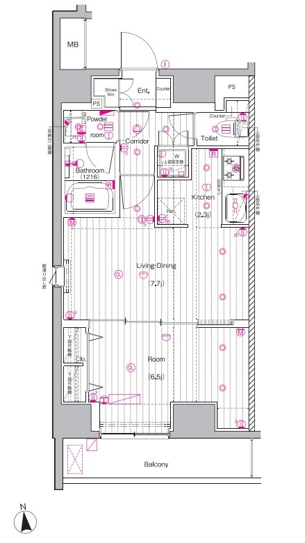 PREMIUM CUBE 上野の間取り