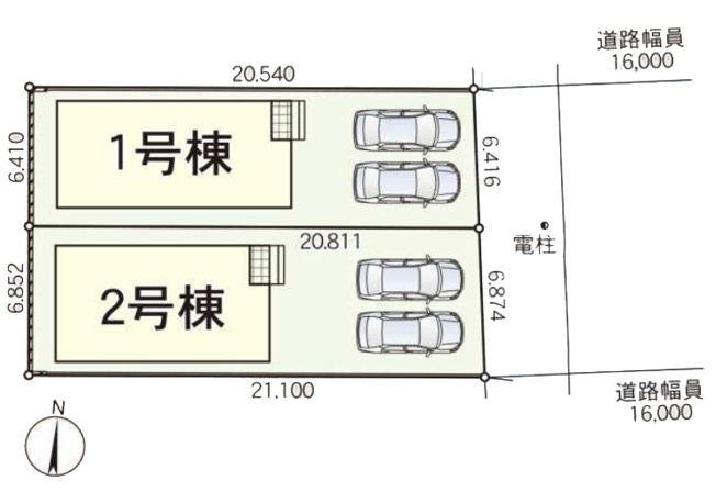 【区画図】 | 海部郡蟹江町錦１丁目24『仲介料無料』新築戸建て | 1号棟