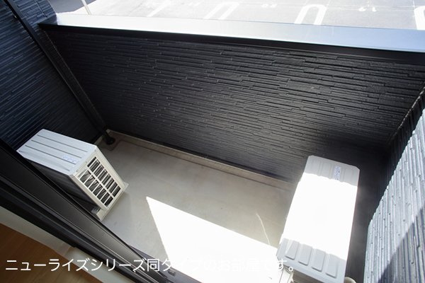今津朝山アパートⅡのバルコニー|広々としたバルコニーです