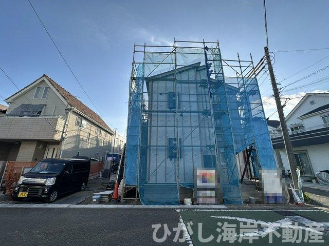 平塚市虹ケ浜　新築戸建　全2棟の外観|6月2日撮影　建築中　現地外観