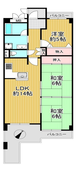 ユニライフ明石魚住の間取り