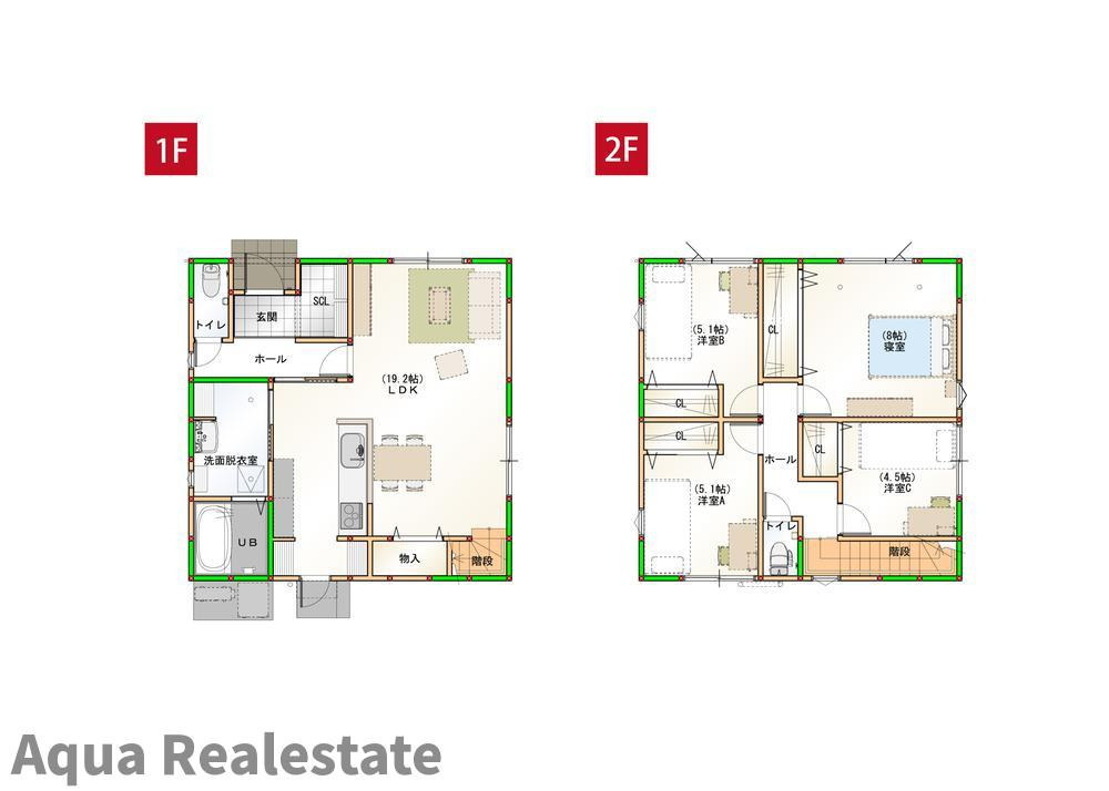 オール電化デザイナーズハウス高松市木太町建売㉒の間取り|こちらの居間で趣味の時間をお楽しみください