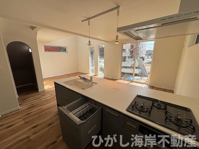 茅ヶ崎市緑が浜　新築戸建のキッチン|食洗器付きシステムキッチン