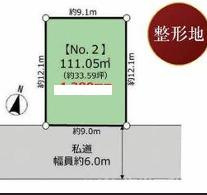 茅ヶ崎市白浜町　売地　　全6区画の土地図|No2