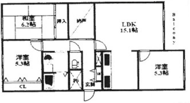アステム芦屋A棟の間取り|３ＳＬＤＫタイプです